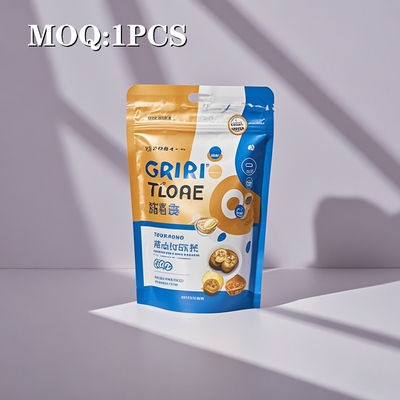 Custom OEM ODM Stand up pouch sacchetti Mylar per 100g polvere di frutta con finestra chiara