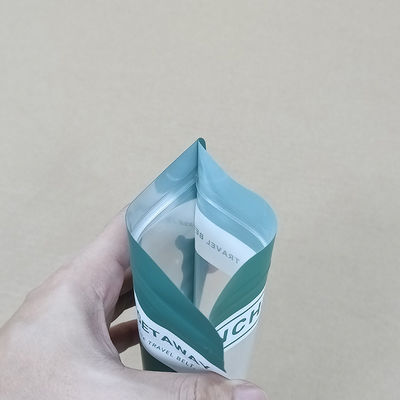 Stampa su misura Auto sigillatore laterale Gusset Tasca a fondo piatto con cerniera per fagioli, siero di latte, latte in polvere cibo sacchetto Mylar