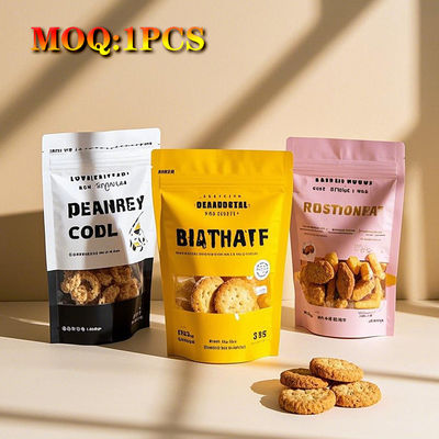 Materiale laminato a prova d'odore con sacchetto in piedi con stampa in incisione e cerniera auto sigillatrice per imballaggi alimentari