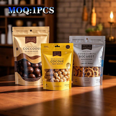 Stampato su misura Flessibile in plastica antiodore Zip Lock Stand Up Bag Gummy Packaging Mylar Bag With Window