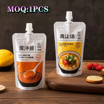 Stampa personalizzata Stand Up Spout Bag Succo di latte olio Bevande liquide Whey Nozzle riutilizzabile Sacchetto di imballaggio con buco sospeso