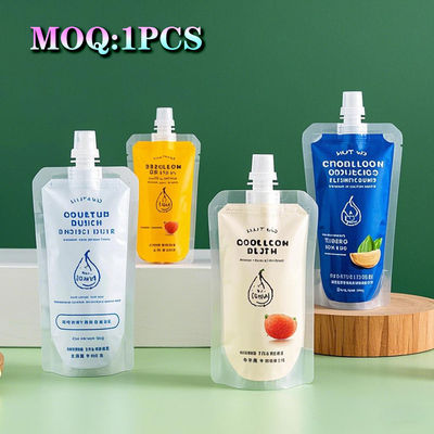 Sacchetti a mano a misura riutilizzabili con becco liquido cibo per bambini succo di frutta salsa di fango per bevande lozione imballaggio