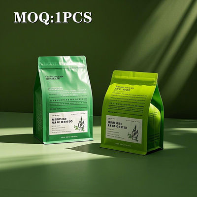 Sacchetti di foglio di alluminio a fondo piatto e durevoli per tè e caffè