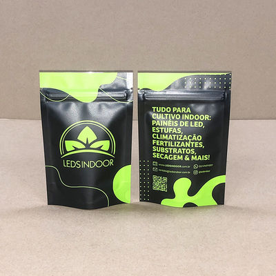 Sacchetto a cerniera a prova di bambini con film ad alta barriera che impedisce agli odori di uscire e impedisce all'umidità di entrare