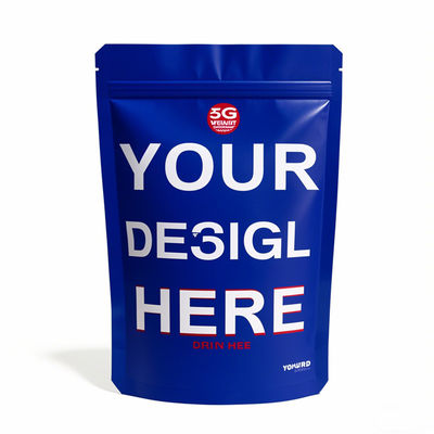 Borse Mylar stampate su misura all'ingrosso - Borse a prova di odore con cerniera a 3,5 g, 7 g, 14 g, 28 g