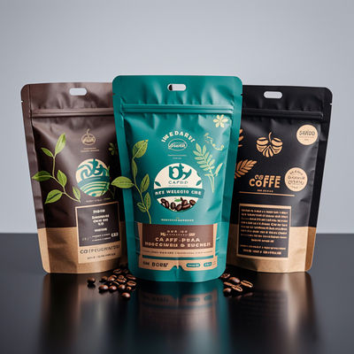 Borse di plastica riecheggiabili e personalizzabili per imballaggi alimentari con zip lock e stampa del logo