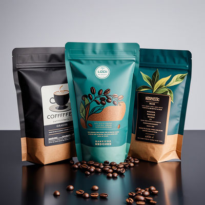 Al dettaglio sacchetti Mylar con logo personalizzato - sacchetti a chiusura in foglio di alluminio a prova di odore per imballaggi per alimenti e caffè