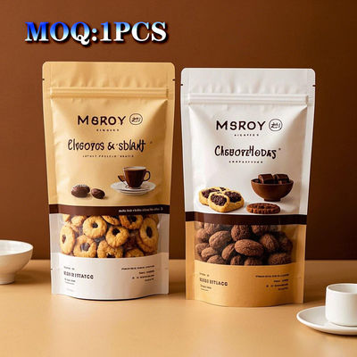 FDA-Compliant Mylar Stand-Up Packaging Zip-Lock Closure HD Custom Printing & Micro-Portion 1/8oz Capacità per campionamento di cibo gourmet