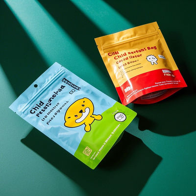 Sacchetto con cerniera a prova di bambini Imballaggio composito in plastica pesante Dimensioni personalizzate e design a prova di manomissione