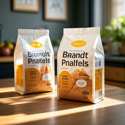 Premium BOPET Mylar Stand Up Bags Imballaggi riutilizzabili con codice QR per la vendita al dettaglio di marchi di caffè