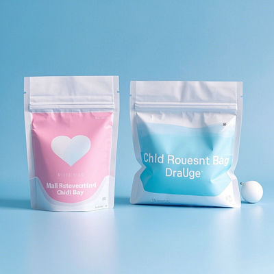 CPSC Certified Child Proof Stand Up Bags Airtessential Packaging per alimenti / integratori