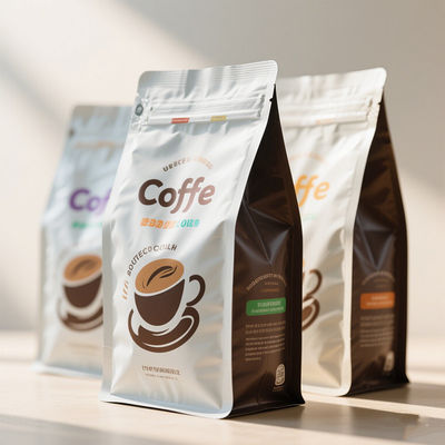 Imballaggio di caffè premium Mylar Bag Aroma Lock Valve & 99% UV Light Blocking