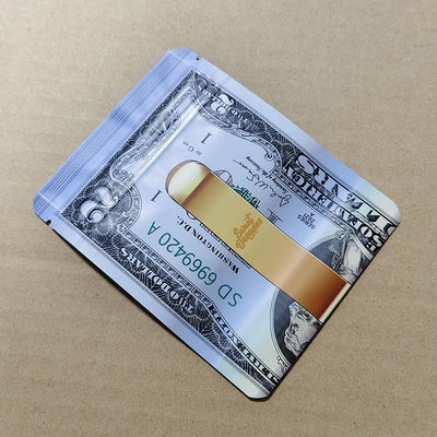 Borse a prova di bambino a stampa di dollari personalizzate Astm Iso-certificato e riciclabile Pet / al / pe laminati