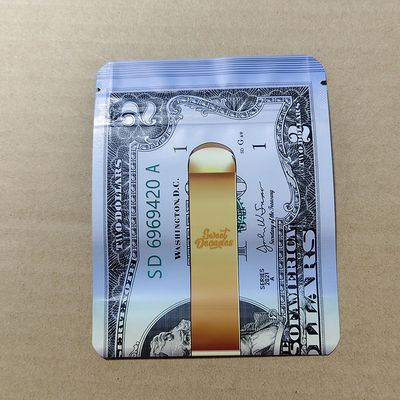 Busta a prova di bambino con stampa in dollari, certificata ISO 8317, sigillo antimanomissione, ologramma personalizzato anticontraffazione
