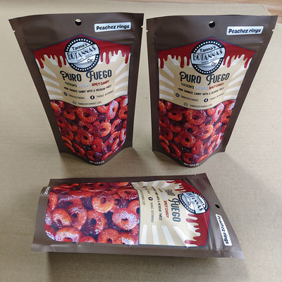 Tasche a prova di umidità per imballaggi alimentari con disegno di sigillamento riutilizzabile stampa personalizzabile.