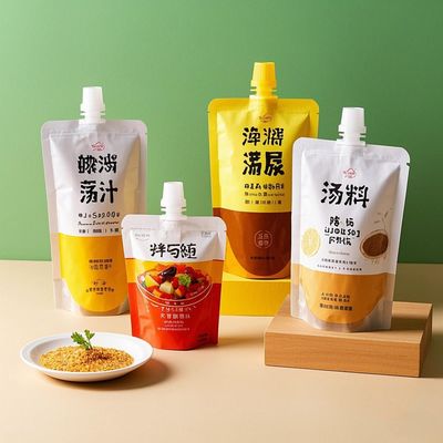 Sacchetti di plastica personalizzati sacchetti di imballaggio alimentare sacchetto di plastica di alluminio Mylar sacchetto in piedi sacchetto per il succo di latte