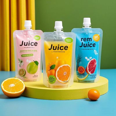 Imballaggi per succhi liquidi personalizzati Sacchetti a bocca in piedi Sacchetti a borsa