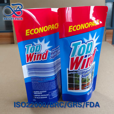 Sacchetti tri-sigillati eco-compatibili per detergenti per vetri - Materiale composito riciclabile