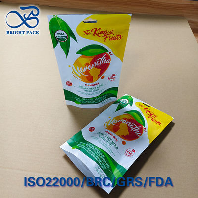 Confezione di fette di mango con foro per appenderle - Sigillatura a 3 lati, barriera contro l'umidità e finestra trasparente