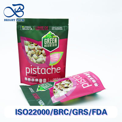 Sacchetti con cerniera richiudibile in plastica riciclabile all'ingrosso per confezionamento di frutta secca, resistenti alla perforazione e all'umidità.