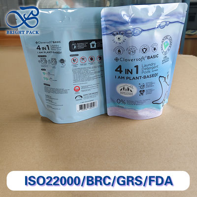 Colore Pantone Stand Up Bags per lavatorio Detergente Pods Packaging Feature Umidità-proof-proof.