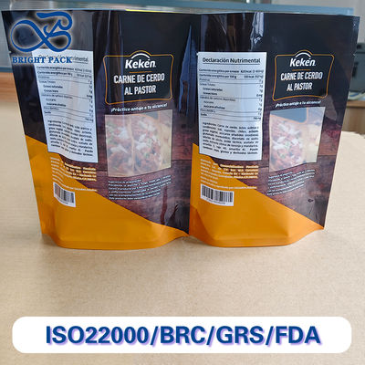 Sacchetti di imballaggio alimentare stampati in digitale con finestre trasparenti.