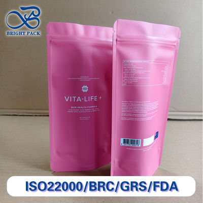 Borse in piedi ricaricabili per imballaggi cosmetici sostenibili leggeri e inodori.