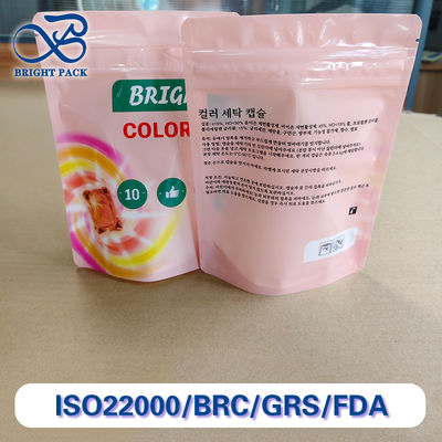 Buste a prova di perdite e a prova di bambino con doppia sigillatura per imballaggio di capsule per bucato all'ingrosso.