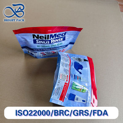 Sacchetti richiudibili stand-up per confezionamento di agenti pulenti con design personalizzabile, sconto per quantità.