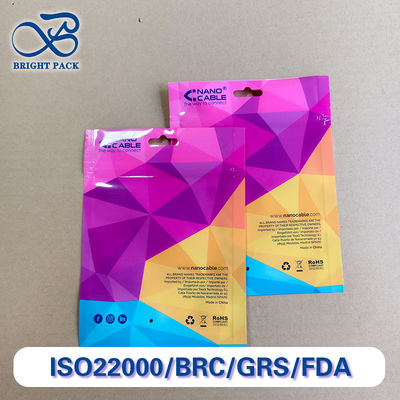 Sacchetti trasparenti sigillati per finestre Stampa personalizzata Sconti all'ingrosso per imballaggio di accessori elettronici.