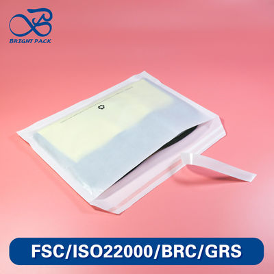 Eco-Friendly Fully Recycled Custom 40G Garment Clothing Glassine Pure Paper Mailer Bag For Clothes With Adhesive Strip