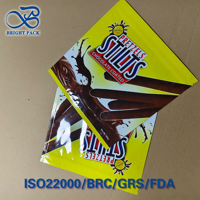 Busta per salsa al cioccolato resistente alle alte temperature 120°C, sicura per riempimento a caldo, strato barriera EVOH, certificata FDA/EC1935