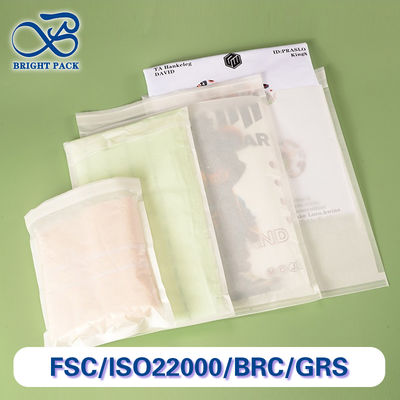 Eco-friendly Custom Semitransparent Logo di vetro stampato sacchetti per regali, vestiti e magliette