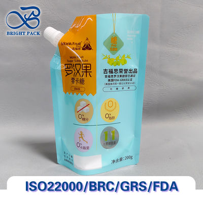 Sacchetto con beccuccio per alimenti personalizzabile, adatto per salse, succhi, yogurt e confezionamento di alimenti liquidi.