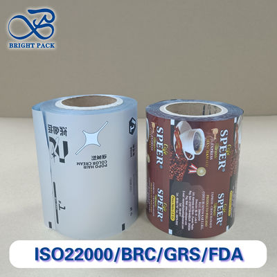 Film ad alta barriera a 3 strati di rotolo di caffè resistente all'umidità e alla freschezza Confezionamento a chiusura per chicchi di caffè / polvere Dimensione / spessore personalizzati