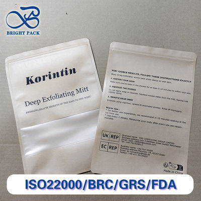 Carta Kraft PE sacchetti a cerniera impermeabile logo personalizzato e stampa riciclabile sacchetti in piedi design gratuito