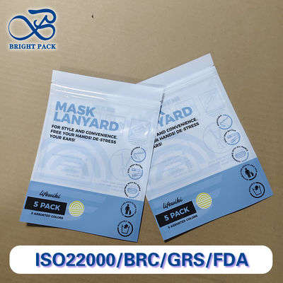 Maschera in PE / PET di alta qualità Sacchetti di lino riutilizzabili FDA Compliant Bulk Custom Packaging
