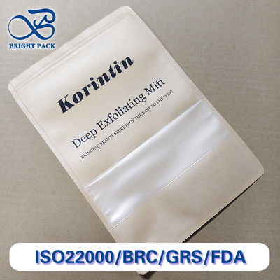 Imballaggio composito a più strati di carta kraft per finestre Alimenti / caffè / noci FDA / SGS certificato Dimensioni personalizzate e stampa Eco-friendly Durable