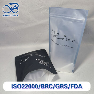 Busta stand-up trasparente con zip richiudibile