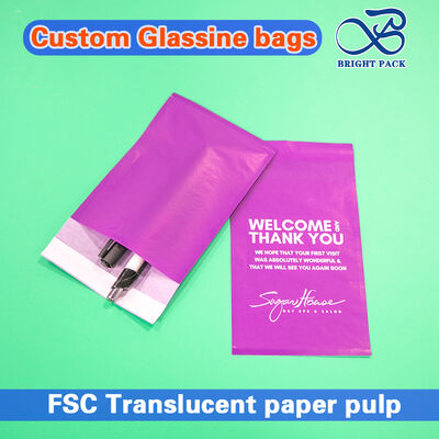 Sacchetti e buste di carta di vetro ecologici ad alta trasparenza e 100% di materiale biodegradabile