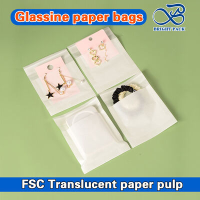 Sacchetti di carta di vetro trasparente biodegradabile personalizzabili per imballaggi di abbigliamento ecologici