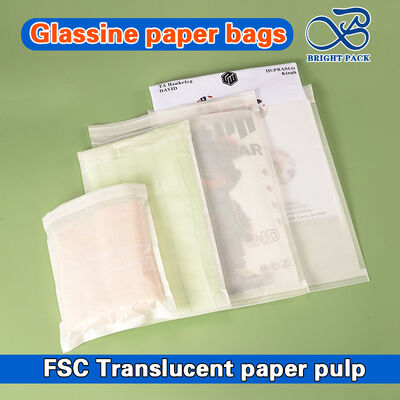 Sacchetti personalizzati stampati in carta glassine biodegradabile con sigillo autoadesivo per imballaggi ecologici