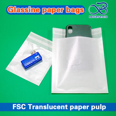 Sacchetti di carta cerata in vetro stampati su misura per imballaggi di abbigliamento di alta gamma - riciclabili, biodegradabili e traslucidi