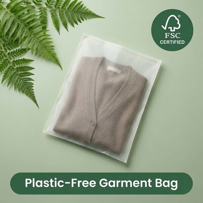 Home Borsa di vetro compostabile per abbigliamento Biodegradabile Abbigliamento Imballaggio Eco Abbigliamento Borsa per OEM riciclabile certificato