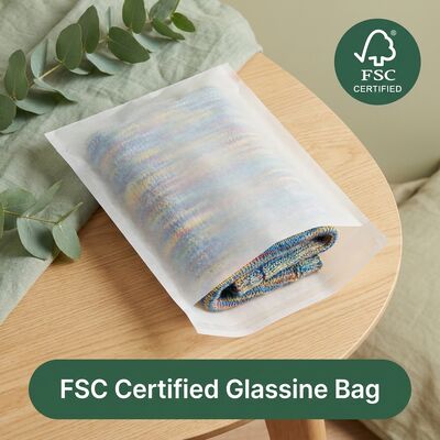 Zero Plastic Green Glassine Bag Abbigliamento di lusso Abbigliamento Eco-Friendly Packaging Abbigliamento conforme all'UE Borsa di abbigliamento per OEM certificati