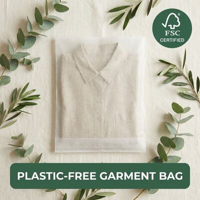 Certificato Sustainable Glassine Bag Luxury Apparel Packaging Eco Friendly Recyclable Digital Printing Fur UK OEM