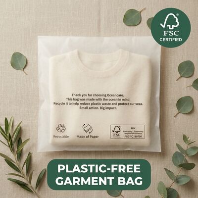 Compostabile Biodegradabile Copertina di vetro Abbigliamento Imballaggio Abbigliamento Eco-friendly Borsa Abbigliamento per certificati riciclabili