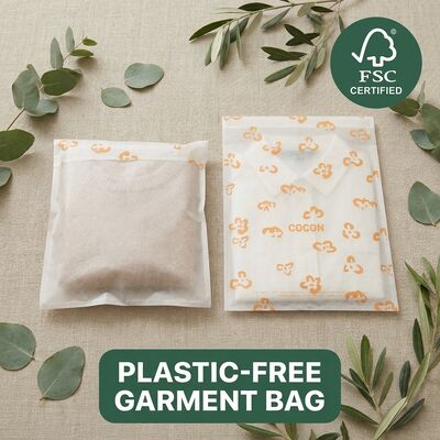 Sacchetto di vetro trasparente 40 grammi Eco-friendly per abbigliamento certificato riciclabile per abbigliamento imballaggio di abbigliamento traslucido EU Manufacturer Bulk