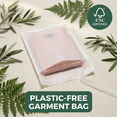 Materiali riciclati biodegradabili Borsa di carta di vetro compostabile Indumenti imballaggio abbigliamento ecologico borsa di abbigliamento lusso