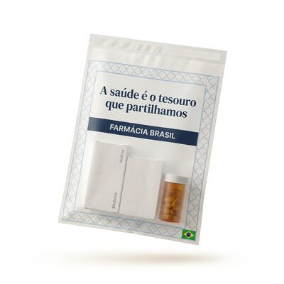 Imballaggio farmaceutico di lusso trasparente Carta di barriera Borsa medica di vetro imballaggio farmaceutico riciclabile OEM per certificati